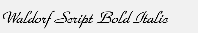 Waldorf Script Bold Italic